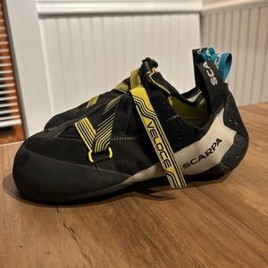 Scarpa Veloce climbing shoes.
